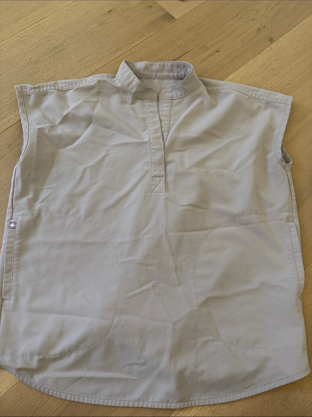 Stone Gray Figs Scrub Top